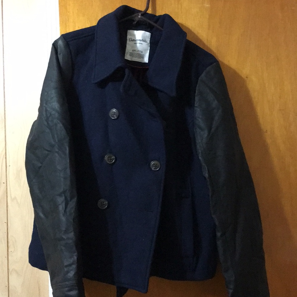 Navy blue pea coat